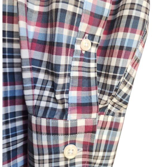 Kirkland Signature Men's Long Sleeve Plaid Button Down Shirt Size M - Picture 4 of 5
